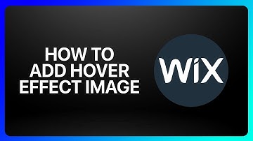 How To Add Hover Effect On Image In Wix Tutorial