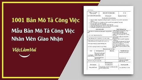 Bản mô tả công việc của văn thư năm 2024