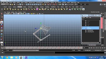 Animation in Maya 2015 - Rig and animate a lamp - 6 Make the lamp move up and down using grouping