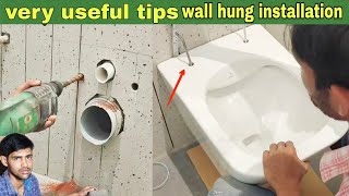 How to install jaquar L&key wall hung commode