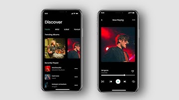 Learn how to design mobile app UI in Adobe XD (Process Video)-Music App