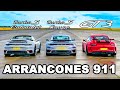 Porsche 911 GT3 vs NuevoTurbo S Coupé y Cabriolet: ARRANCONES *Resultado Sorpresa*