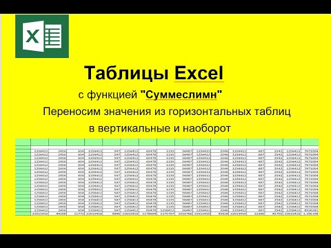 Видео: таблицы Excel с функцией 