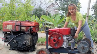 Repair girl severely damaged diesel engine - Genius girl repairs | Mechanic Girl, Blacksmith Girl