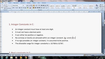 C Programming tutorial - Part 6 C Constant .