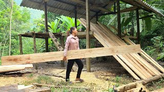 Full video of the process of completing the wooden house, Forest life  Shelter Hut