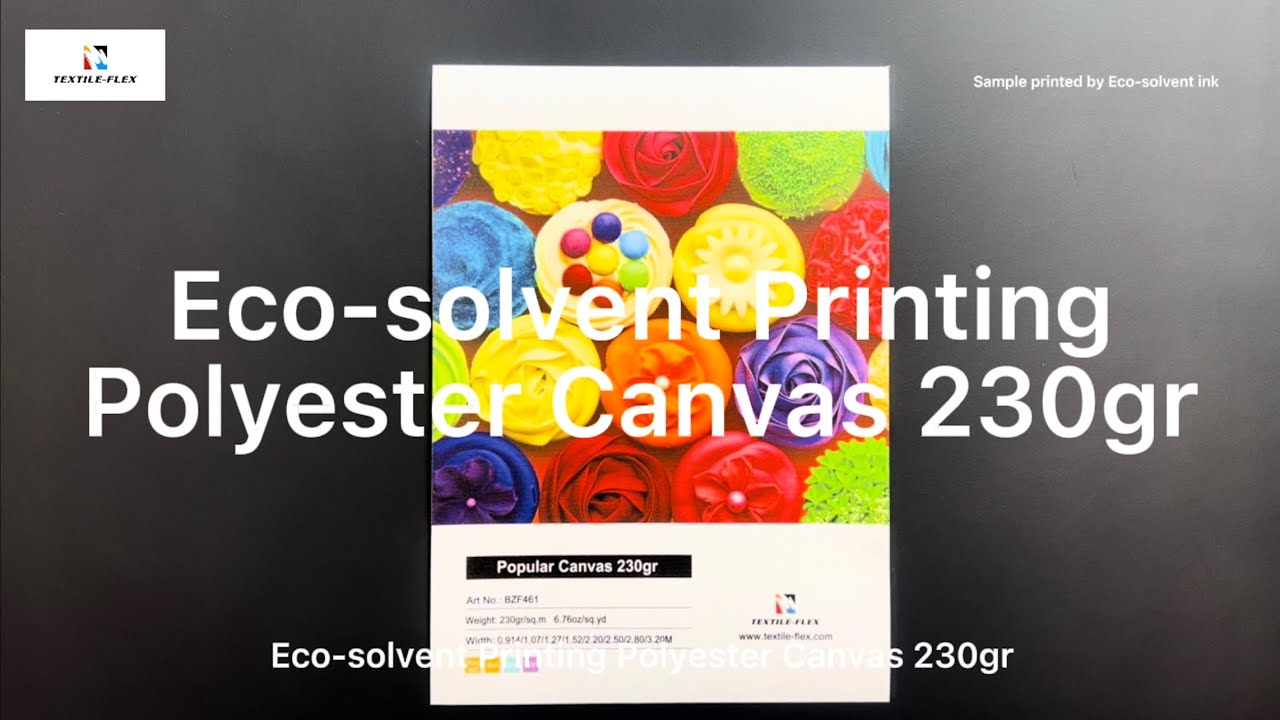 Eco solvent Printing Polyester Canvas - YouTube