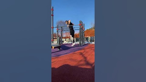 Guy Trying to do Handstand on Parallel Bars Falls - 1199224