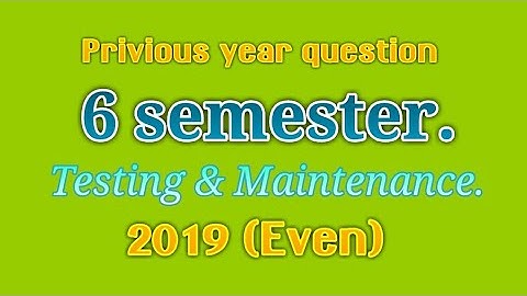 Six Semester privious year question of Testing and Maintenance of electrical Machines.