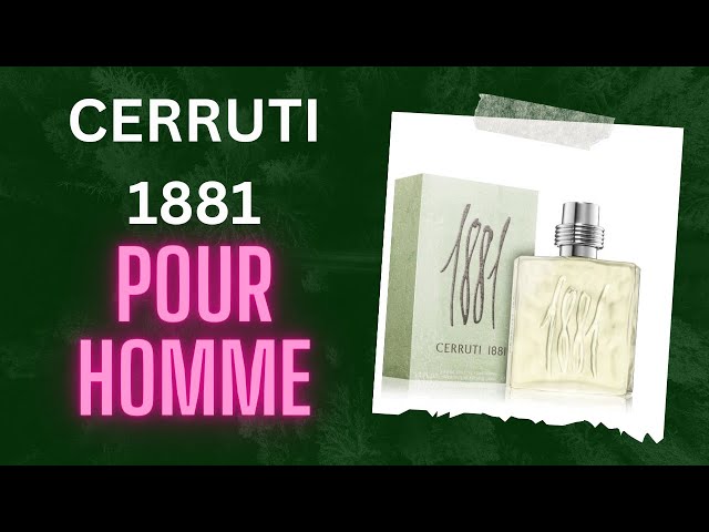 Cerruti 1881 pour homme fragrance review - YouTube