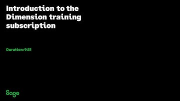 Sage Estimating - eTakeoff Dimension (01-01) - Introduction to the Dimension training videos