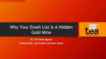 Why Your Email List Is A Hidden Gold Mine