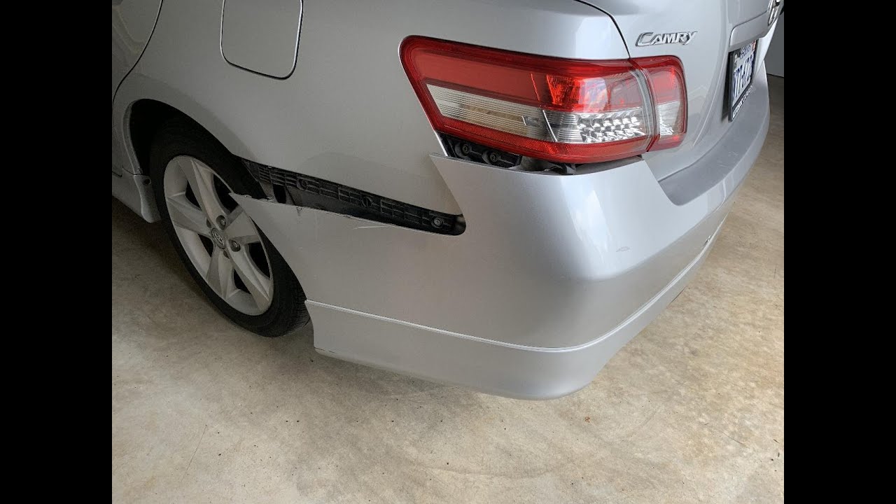Toyota Camry 2011 rear bumper repair - YouTube