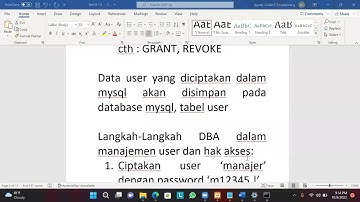 MANAJEMEN USER DAN HAK AKSES - MYSQL