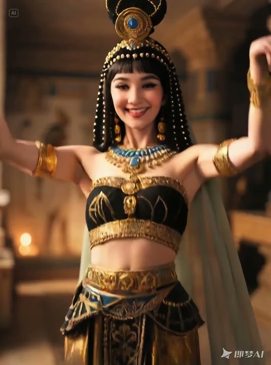 Egyptian Dance Queen:A Mystical Desert Performance#EgyptianStyle   #AIgenerated #DanceGoddess #Viral