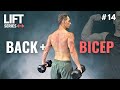 30 Minute BACK AND BICEP WORKOUT with DUMBBELLS | Follow Along