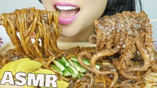 ASMR Blackbean Noodles + Octopus (EATING SOUNDS) NO TALKING | SAS-ASMR ASMR Blackbean Noodles + Octopus (EATING SOUNDS) NO TALKING | SAS-ASMR