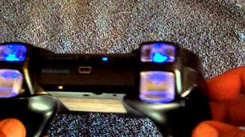 BLACK PS3 controller with Blue Led