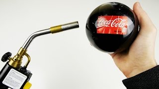 Popping Glass Coca-Cola Ball With Gas Torch - What Will Happen?