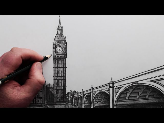 Discover more than 171 big ben pencil sketch super hot