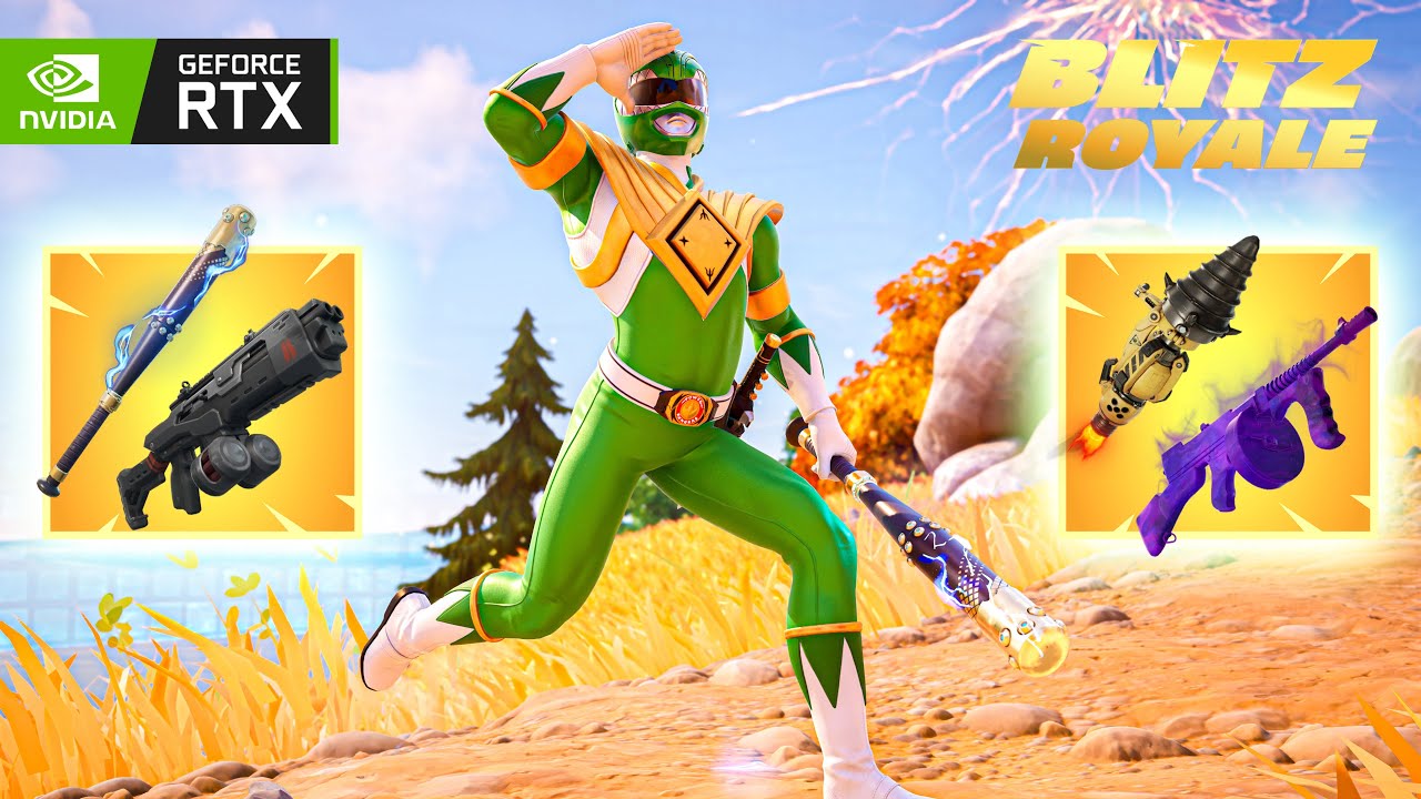 Fortnite BLITZ | GREEN RANGER | 4K MAX Graphics 5090 RTX ON