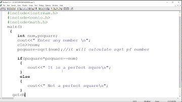 Perfect Square Program | using CPP