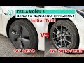 Tesla Model 3 - Aero vs Non Aero Efficiency - Initial Trial