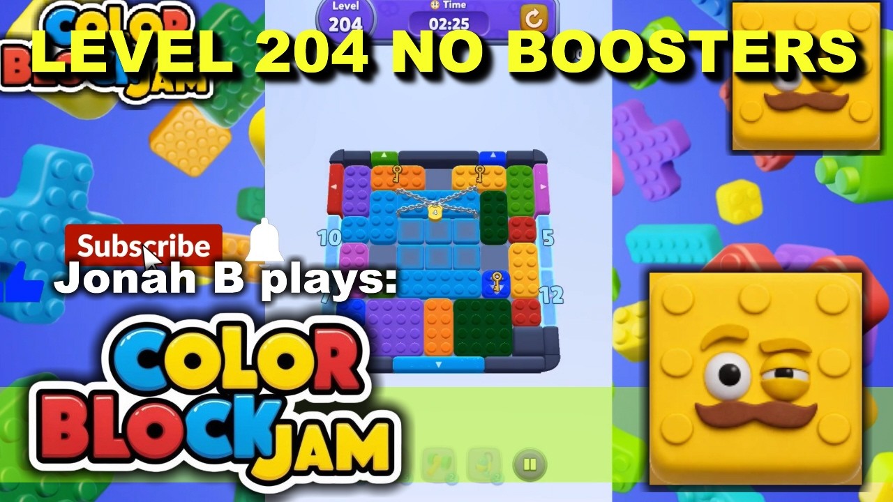 Color Block Jam Level 204 No Boosters - YouTube