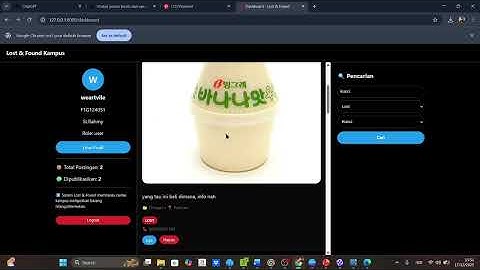 Project Basis Data Sistem Informasi Lost And Found (ELDIEF) 