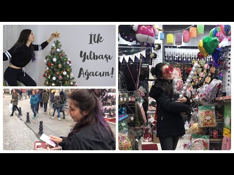 İLK YILBAŞI AĞACIM & ALIŞVERİŞ | NİMET ABLA'DAN MİLLİ PİYANGO BİLETİ ALDIM #vlogmlog7