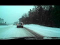 Driving in a snowstorm in Durham, NC