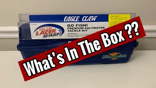 I’m unboxing an eagle claw tackle box kit