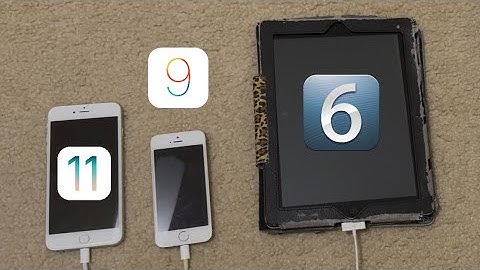 iPhone 6+ iOS 11 vs iPhone 5S iOS 9 vs iPad 2 iOS 6 Boot-up speed test