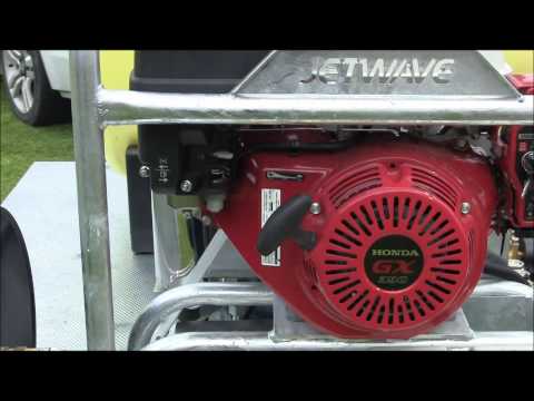 Jetwave Petrol Powered Hot Water Trailer Mount Pressure Washer