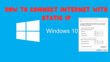 How to connect internet with static ip