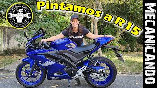 PINTAMOS A YAMAHA R15 VEJA COMO FICOU MECANICANDO