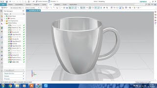 NX CAD # tutorial 6.1 #Coffee Mug #Surface Modeling screenshot 4