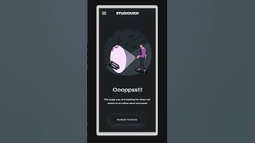 404 Torch Page Not Found Banner Design Adobe XD & Lottie Animation After Effects - Studious31