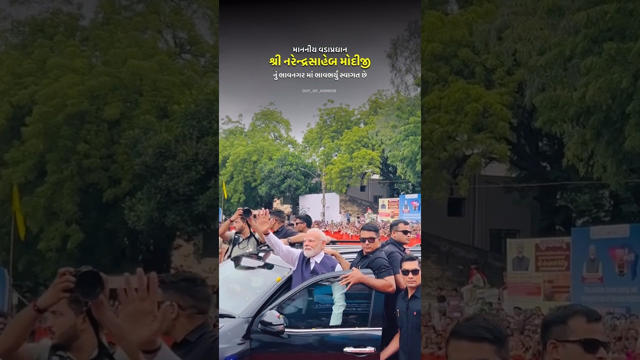 Narendra Modi live in bhavnagar today 