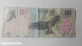 BILLETE DE CINCUENTA PESOS CÓNDOR ANDINO - Numismática Argentina