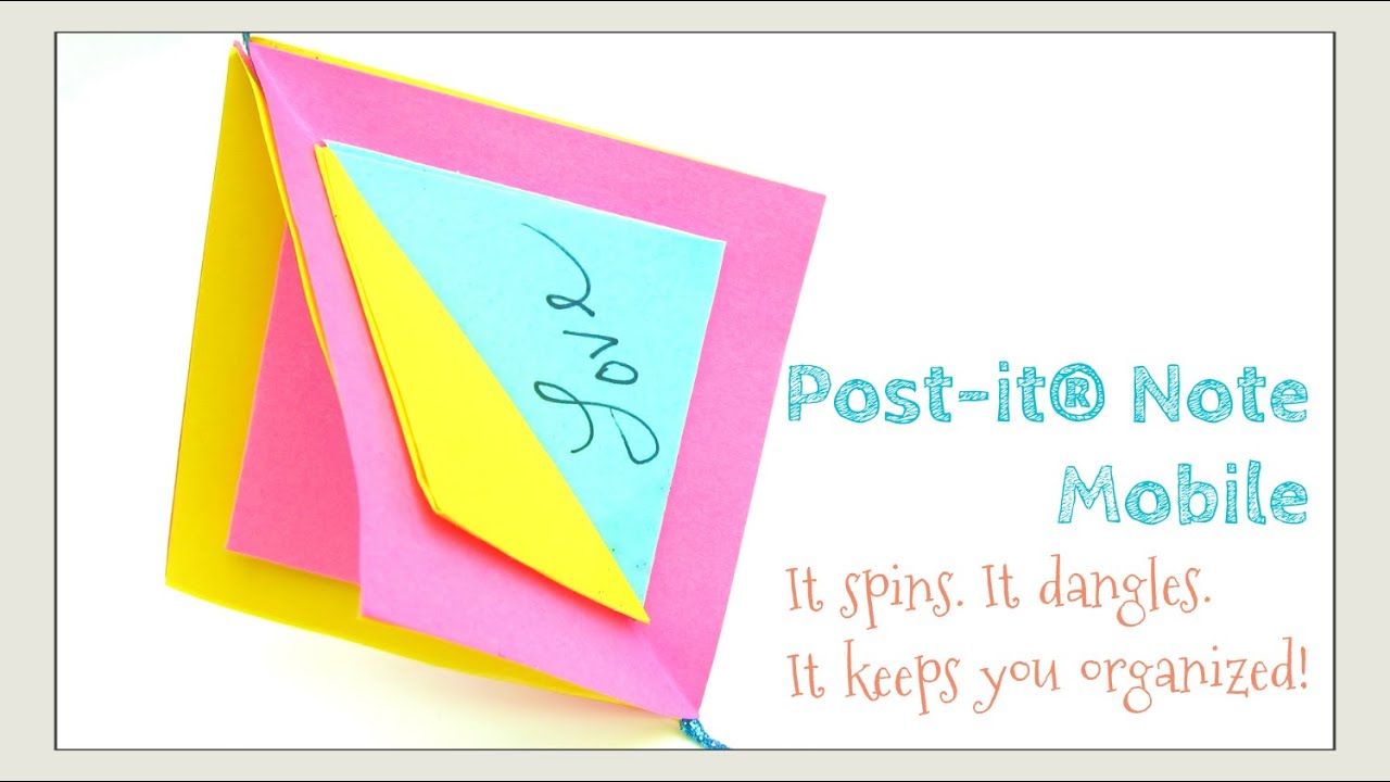 Paper Crafts DIY Postit® Note Crafts Postit® Note Mobile Ornament