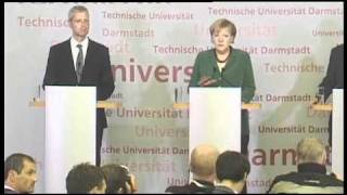 Bundeskanzlerin Merkel besucht die TU Darmstadt