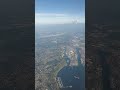 Alaska Airlines Boeing 737 Flying Past Mt Rainier and Port Of Tacoma