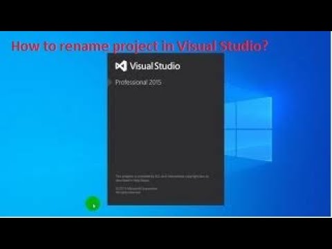 How to rename project correctly in Visual Studio