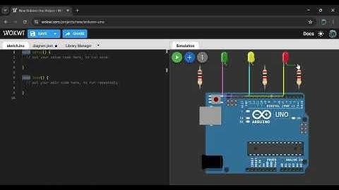 Belajar arduino Uno dengan menggunakan platform online wokwi