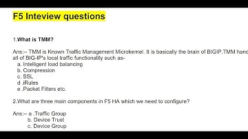F5 Inteview questions || NetworkHelp