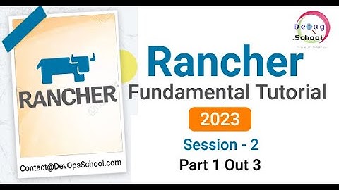 Rancher Fundamental Tutorials 2023 | Session 2 |  Part- 1 Out 3