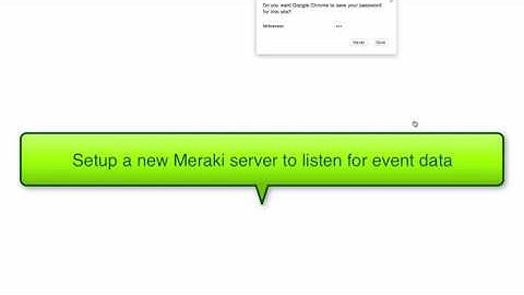 Splunk Cisco Meraki Presence Modular Input - Setup Video