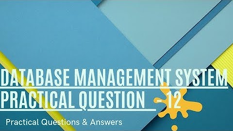 DBMS Question Session Task No 12| 1st Year | Semester 01 | Java Institute | Poornima Premarathna