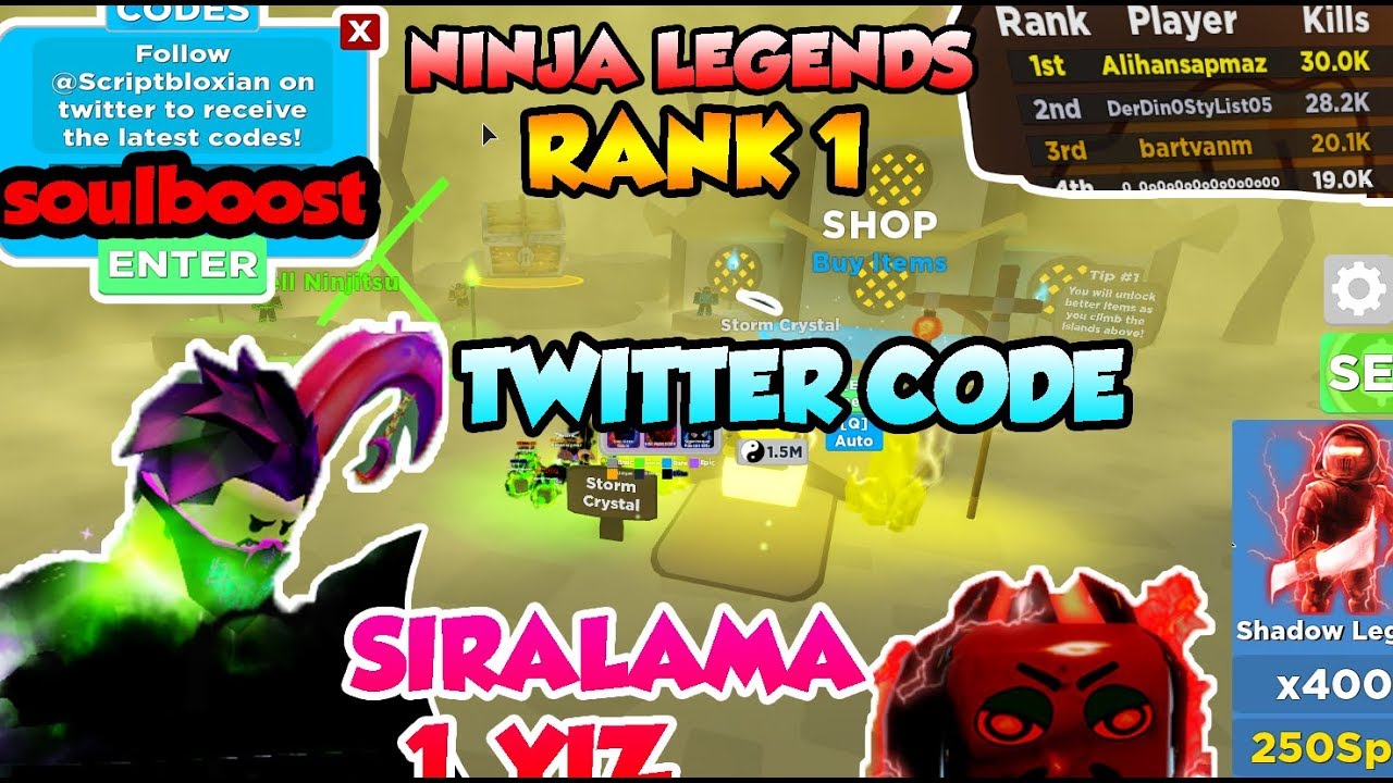 Ninja Legends Yeni Kod Ve Siralama Rank 1 Yiz Ninja Legends - bu bug ile hizli rank atlayacaksiniz ninja legends roblox